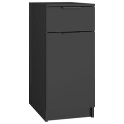 vidaXL Desk Cabinet Desk Cupboard Office Storage Cabinet Black Engineered Wood