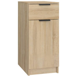 vidaXL Desk Cabinet Desk Cupboard Home Office Storage Cabinet Engineered Wood - sonoma oak