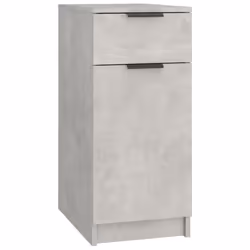 vidaXL Desk Cabinet Desk Cupboard Home Office Storage Cabinet Engineered Wood - concrete grey