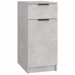 vidaXL Desk Cabinet Desk Cupboard Home Office Storage Cabinet Engineered Wood - concrete grey