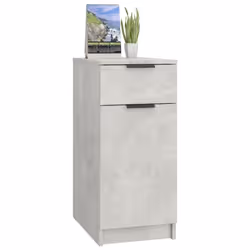 vidaXL Desk Cabinet Desk Cupboard Home Office Storage Cabinet Engineered Wood - concrete grey - Additional view 4