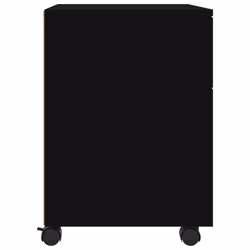 vidaXL Mobile File Cabinet Filing Cabinet with Wheels Black Engineered Wood - Additional view 6