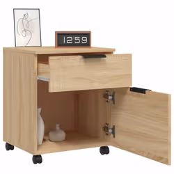 vidaXL Mobile File Cabinet with Wheels Desk Storage Cabinet Engineered Wood - Sonoma oak - Additional view 8