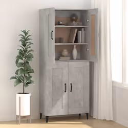 vidaXL Sideboard Engineered Wood Side Cabinet Home Organiser Multi Colours - Concrete grey - Additional view 8