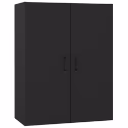 vidaXL Hanging Cabinet Floating Cabinet Wall Storage Cabinet Engineered Wood - Black