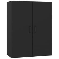 vidaXL Hanging Cabinet Floating Cabinet Wall Storage Cabinet Engineered Wood - Black