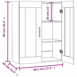 vidaXL Hanging Wall Cabinet Storage Cabinet Wall Cupboard Floating Cabinet - Concrete grey - Additional view 4