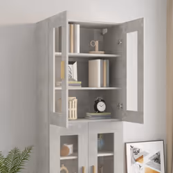 vidaXL Hanging Wall Cabinet Storage Cabinet Wall Cupboard Floating Cabinet - Concrete grey - Additional view 8