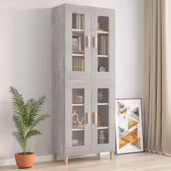 vidaXL Hanging Wall Cabinet Storage Cabinet Wall Cupboard Floating Cabinet - Concrete grey - Additional view 9