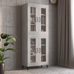vidaXL Hanging Wall Cabinet Storage Cabinet Wall Cupboard Floating Cabinet - Concrete grey - Additional view 8