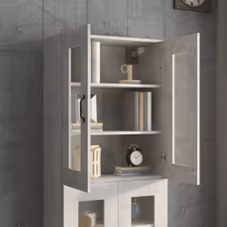 vidaXL Hanging Wall Cabinet Storage Cabinet Wall Cupboard Floating Cabinet - Concrete grey - Additional view 9