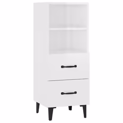 vidaXL Sideboard High Gloss White Engineered Wood Home Organiser Cupboard - Additional view 3