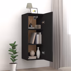 vidaXL TV Cabinet Entertainment Centre Media TV Unit TV Stand Engineered Wood - Black