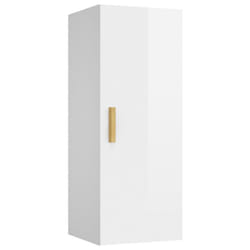 vidaXL Wall Cabinet High Gloss White Engineered Wood Floating Shelf Wall Unit