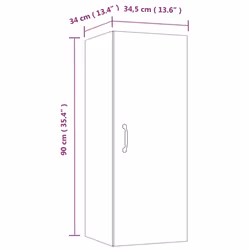 vidaXL Wall Cabinet High Gloss White Engineered Wood Floating Shelf Wall Unit