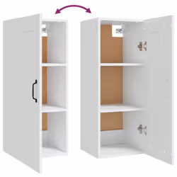 vidaXL Hanging Cabinet Floating Cabinet Wall Storage Cabinet Engineered Wood - white - Additional view 7
