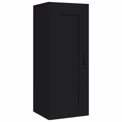 vidaXL Hanging Cabinet Floating Cabinet Wall Storage Cabinet Engineered Wood - black