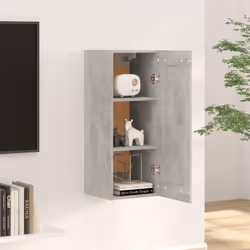 vidaXL Hanging Cabinet Floating Cabinet Wall Storage Cabinet Engineered Wood - concrete grey