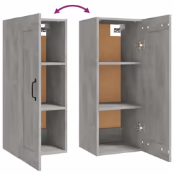 vidaXL Hanging Cabinet Floating Cabinet Wall Storage Cabinet Engineered Wood - concrete grey - Additional view 7