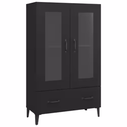vidaXL Highboard Sideboard Side Cabinet Storage Cabinet Black Engineered Wood