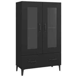 vidaXL Highboard Sideboard Side Cabinet Storage Cabinet Black Engineered Wood