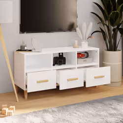 vidaXL TV Cabinet Engineered Wood Indoor Living Room TV Unit Multi Colours - White - Additional view 4