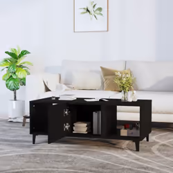 vidaXL Coffee Table Engineered Wood Indoor Side Accent End Table Multi Colours - Black