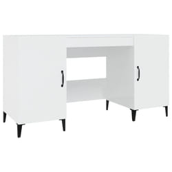 vidaXL Desk Engineered Wood Office Computer Study Writing Desk Multi Colours - High gloss white