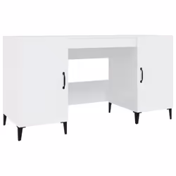 vidaXL Desk Engineered Wood Office Computer Study Writing Desk Multi Colours - High gloss white