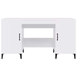 vidaXL Desk Engineered Wood Office Computer Study Writing Desk Multi Colours - High gloss white - Additional view 6