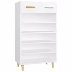 vidaXL Shoe Cabinet Engineered Wood Indoor Shoe Storage Rack Multi Colours - White