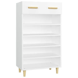 vidaXL Shoe Cabinet Engineered Wood Indoor Shoe Storage Rack Multi Colours - White