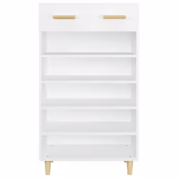 vidaXL Shoe Cabinet Engineered Wood Indoor Shoe Storage Rack Multi Colours - White - Additional view 7