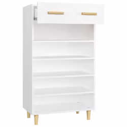 vidaXL Shoe Cabinet Engineered Wood Indoor Shoe Storage Rack Multi Colours - White - Additional view 8