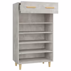 vidaXL Shoe Cabinet Engineered Wood Indoor Shoe Storage Rack Multi Colours - Concrete grey - Additional view 8