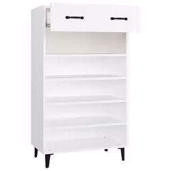 vidaXL Shoe Cabinet Engineered Wood Indoor Shoe Storage Rack Multi Colours - White - Additional view 8