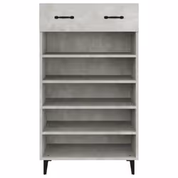 vidaXL Shoe Cabinet Engineered Wood Indoor Shoe Storage Rack Multi Colours - Concrete grey - Additional view 7