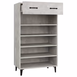 vidaXL Shoe Cabinet Engineered Wood Indoor Shoe Storage Rack Multi Colours - Concrete grey - Additional view 8