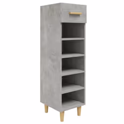 vidaXL Shoe Cabinet Engineered Wood Indoor Shoe Storage Rack Multi Colours - Concrete grey