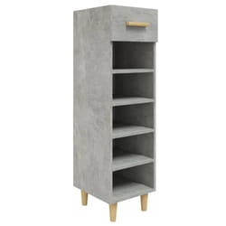 vidaXL Shoe Cabinet Engineered Wood Indoor Shoe Storage Rack Multi Colours - Concrete grey