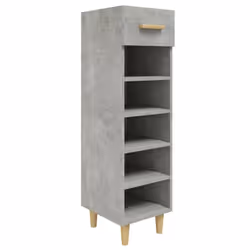 vidaXL Shoe Cabinet Engineered Wood Indoor Shoe Storage Rack Multi Colours - Concrete grey