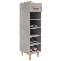vidaXL Shoe Cabinet Engineered Wood Indoor Shoe Storage Rack Multi Colours - Concrete grey - Additional view 7