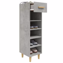 vidaXL Shoe Cabinet Engineered Wood Indoor Shoe Storage Rack Multi Colours - Concrete grey - Additional view 8