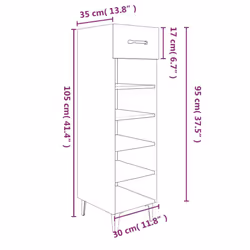vidaXL Shoe Cabinet High Gloss White Engineered Wood Hallway Shoe Storage