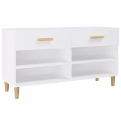 vidaXL Shoe Cabinet White Engineered Wood Hallway Shoe Storage Rack Cupboard