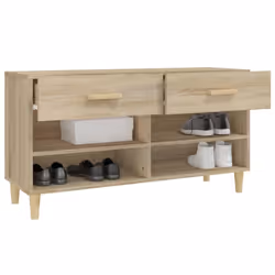 vidaXL Shoe Cabinet Sonoma Oak Engineered Wood Hallway Shoe Storage Cupboard - Additional view 6