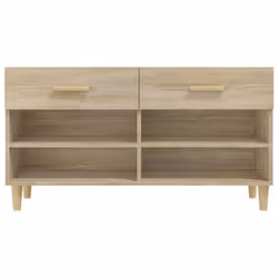 vidaXL Shoe Cabinet Sonoma Oak Engineered Wood Hallway Shoe Storage Cupboard - Additional view 7