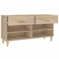 vidaXL Shoe Cabinet Sonoma Oak Engineered Wood Hallway Shoe Storage Cupboard - Additional view 8