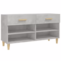 vidaXL Shoe Cabinet Concrete Grey Engineered Wood Hall Shoe Storage Cupboard