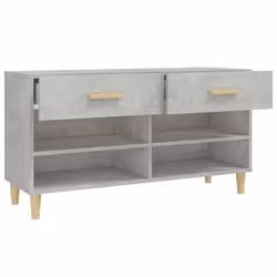 vidaXL Shoe Cabinet Concrete Grey Engineered Wood Hall Shoe Storage Cupboard - Additional view 8